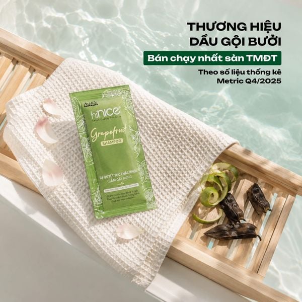 Dây dầu gội hiNICE giảm rụng tóc - Dầu gội Tinh dầu Bưởi thiên nhiên