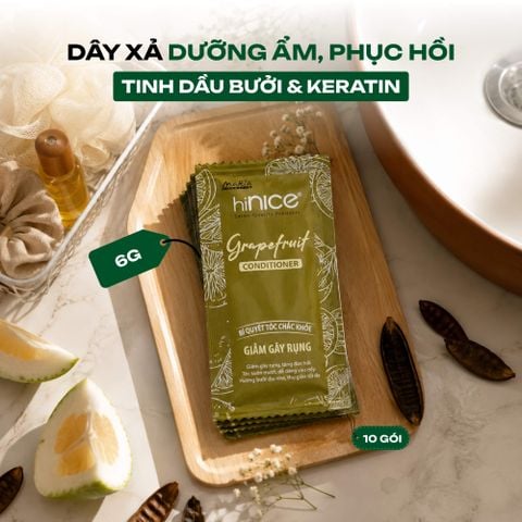 Dây kem xả hiNICE dưỡng tóc mềm mượt - Kem xả Tinh dầu Bưởi thiên nhiên 6g
