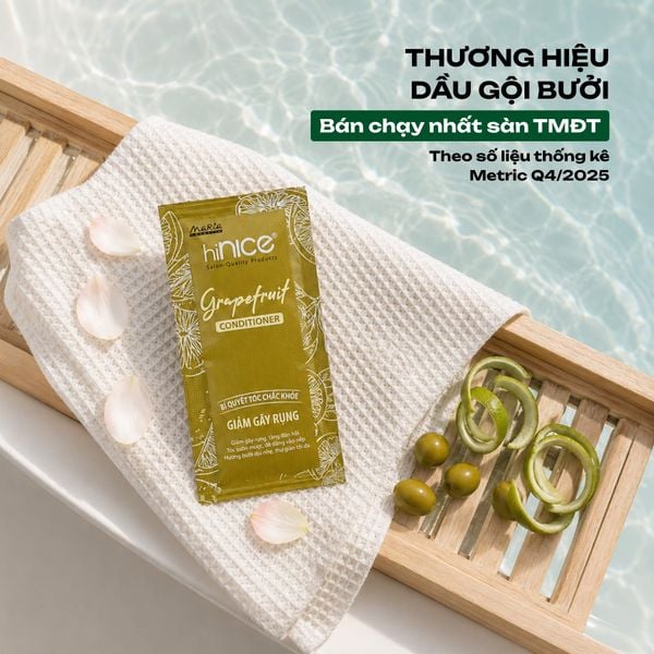 Dây kem xả hiNICE dưỡng tóc mềm mượt - Kem xả Tinh dầu Bưởi thiên nhiên 6g