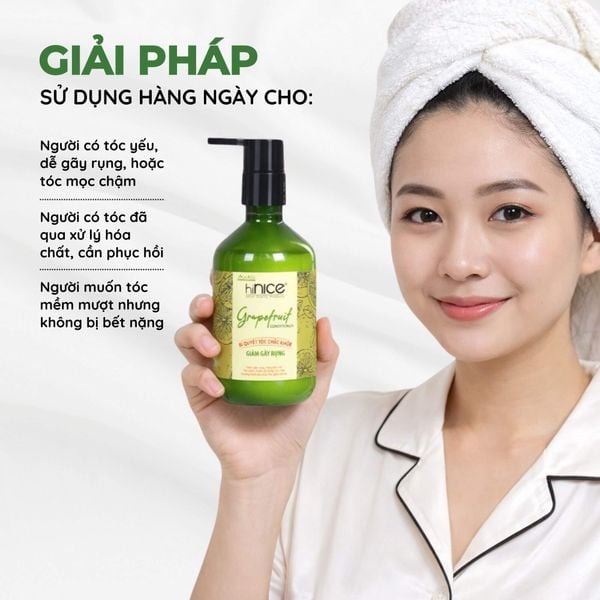 Kem xả Tinh dầu Bưởi & Olive hiNICE - Giúp tóc mềm mượt, dễ chải & nhẹ tóc