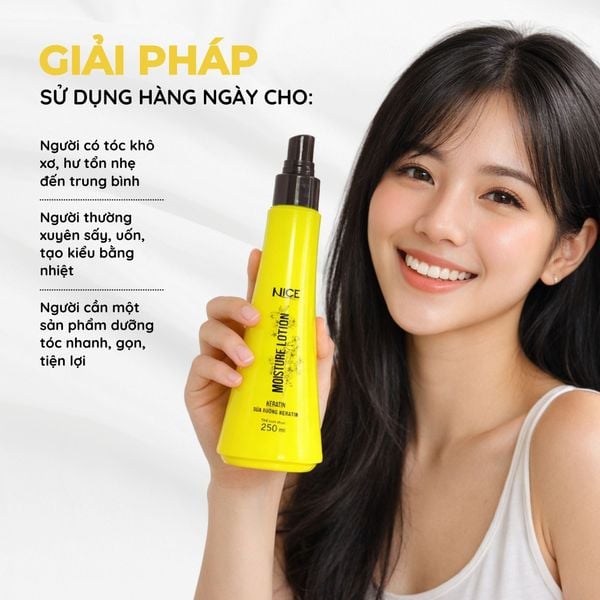 Xịt dưỡng tóc Tinh chất Keratin NICE - Dưỡng mượt tức thì, bảo vệ tóc mỗi ngày
