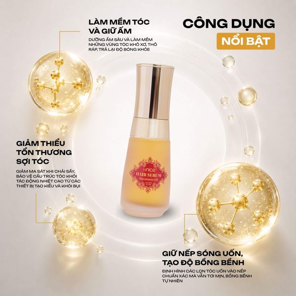 Serum hiNICE dưỡng ẩm và giảm xơ rối - Serum tinh dầu Macadamia 50ml