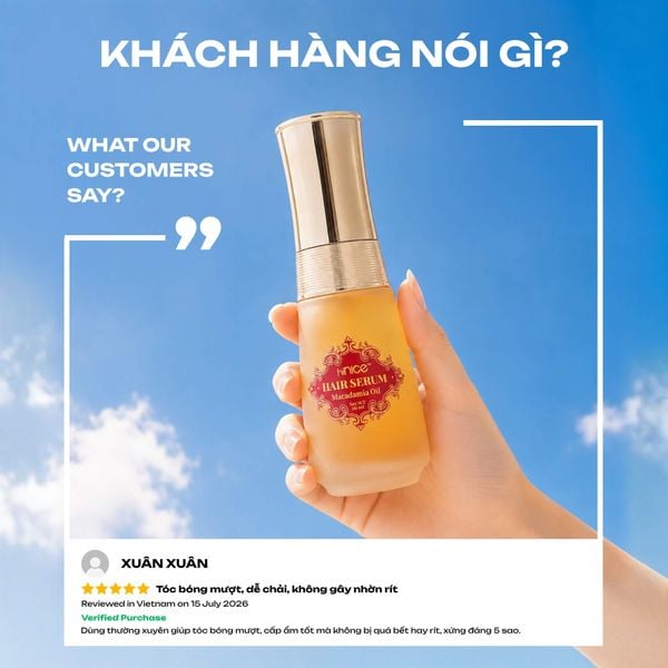 Serum hiNICE dưỡng ẩm và giảm xơ rối - Serum tinh dầu Macadamia 50ml