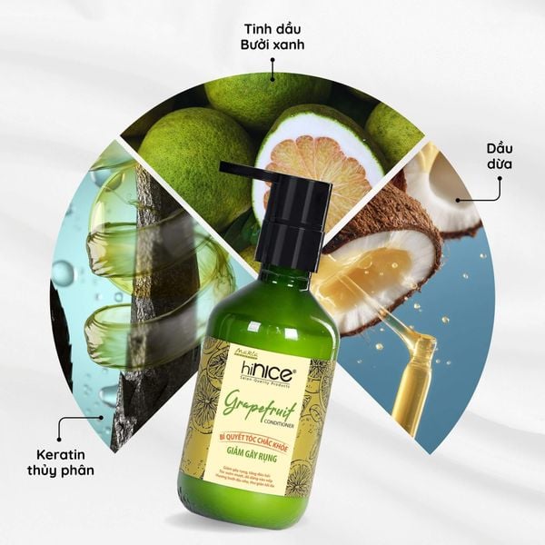 Kem xả Tinh dầu Bưởi & Olive hiNICE - Giúp tóc mềm mượt, dễ chải & nhẹ tóc