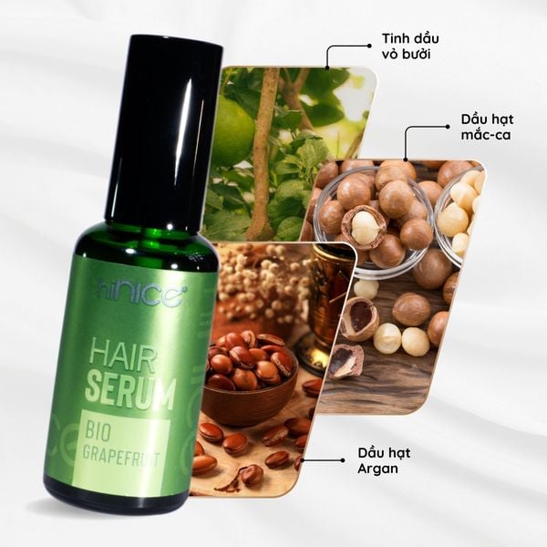 Serum Tinh dầu Bưởi hiNICE Bio Grapefruit - Dưỡng bóng mượt, khóa ẩm, không bết