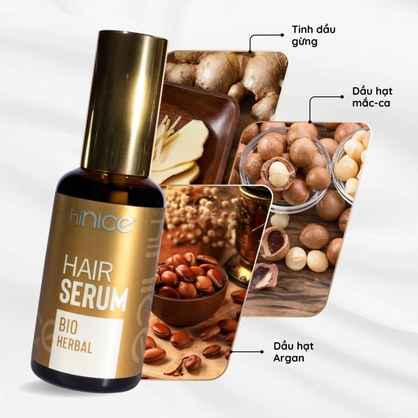 Serum Tinh dầu Thảo dược hiNICE Bio Herbal - Dưỡng mượt tự nhiên, cân bằng & bảo vệ tóc