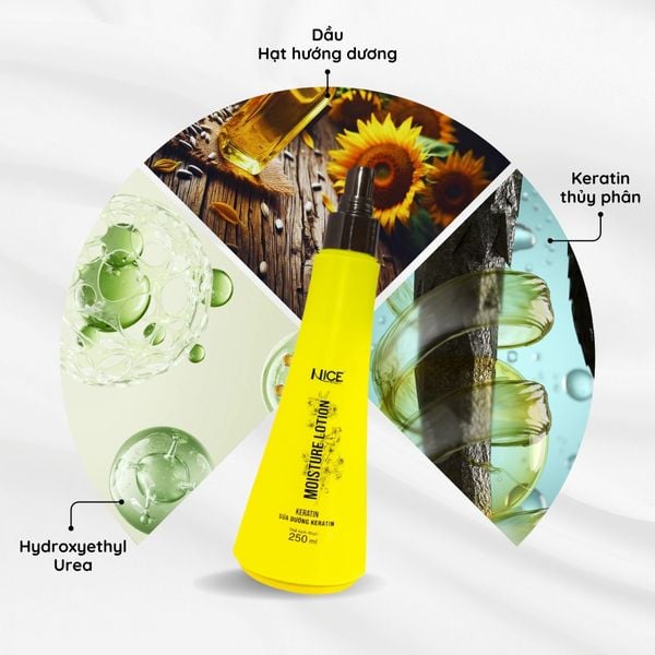 Xịt dưỡng tóc Tinh chất Keratin NICE - Dưỡng mượt tức thì, bảo vệ tóc mỗi ngày