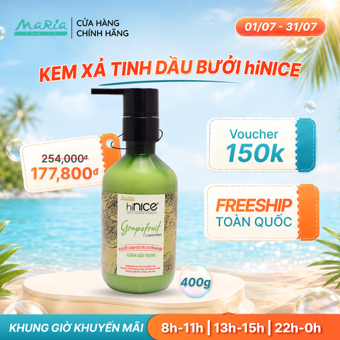 Kem xả hiNICE dưỡng tóc mềm mượt - Kem xả Tinh dầu Bưởi thiên nhiên