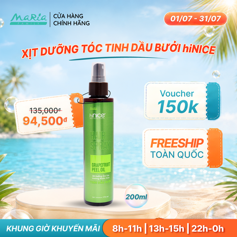 Nước hoa dưỡng tóc hiNICE thơm tóc và dưỡng ẩm - Nước hoa dưỡng tóc Tinh dầu Bưởi thiên nhiên