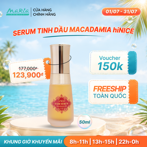 Serum hiNICE dưỡng ẩm và giảm xơ rối - Serum tinh dầu Macadamia 50ml