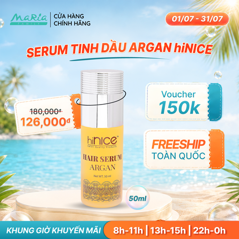 Serum hiNICE phục hồi và dưỡng ẩm - Serum Tinh dầu Argan 50ml