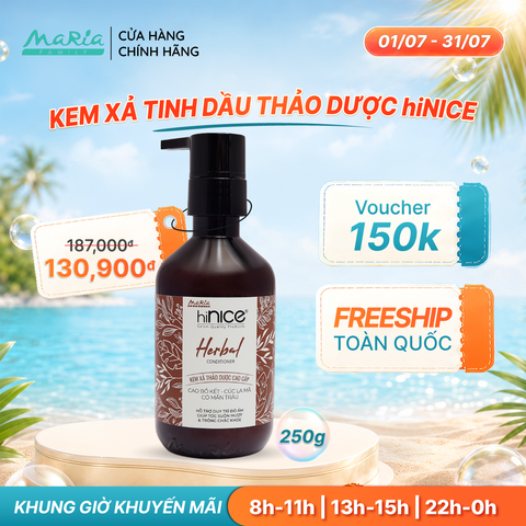 Dầu gội hiNICE làm dịu da đầu - Dầu gội Tinh dầu Thảo Dược thiên nhiên