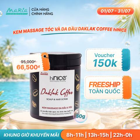 Kem Massage hiNICE tẩy da chết và làm khỏe da đầu - Kem massage tóc và da đầu Daklak Coffee