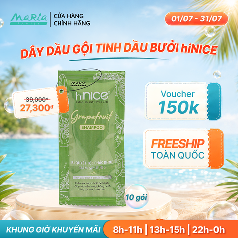Dây dầu gội hiNICE giảm rụng tóc - Dầu gội Tinh dầu Bưởi thiên nhiên