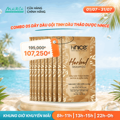 Combo 5 dây dầu gội hiNICE làm dịu da đầu - Dầu gội Tinh dầu Thảo Dược thiên nhiên 6g