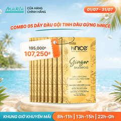 Combo 5 dây dầu gội hiNICE sạch gàu ngứa - Dầu gội Tinh dầu Gừng thiên nhiên 6g