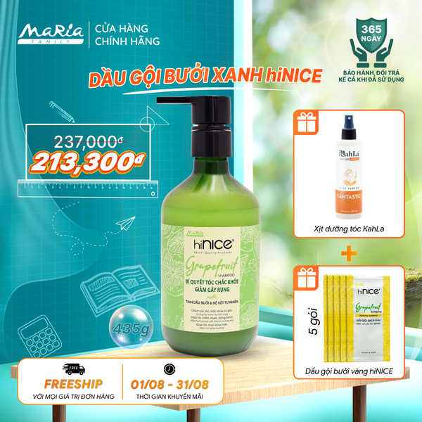 Dầu gội hiNICE giảm rụng tóc - Dầu gội Tinh dầu Bưởi thiên nhiên