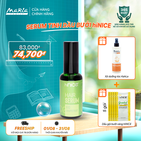 Serum hiNICE phục hồi & bóng mượt - Serum Tinh dầu Bưởi thiên nhiên
