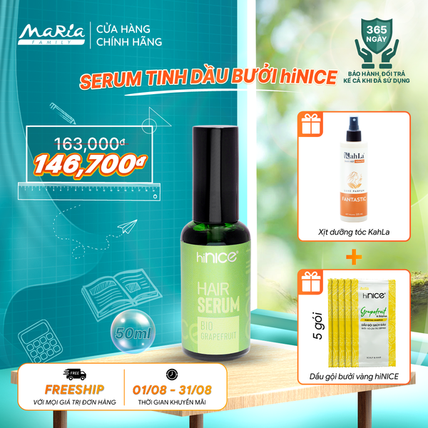 Serum hiNICE phục hồi & bóng mượt - Serum Tinh dầu Bưởi thiên nhiên