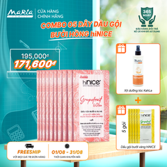 Combo 5 dây dầu gội hiNICE sạch dầu - Dầu gội Tinh dầu Bưởi & Olive thiên nhiên 6g