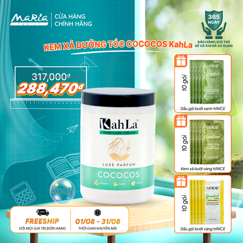 Kem xả KahLa dưỡng ẩm, suôn mượt - Kem xả dưỡng tóc hương nước hoa Cococos 900g