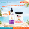 Combo KahLa Xịt dưỡng tóc Keratin Night Purple & Kem xả Coral