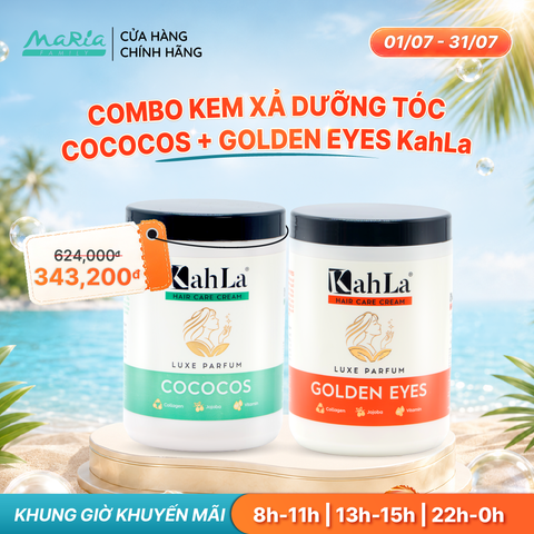 Combo Kem xả KahLa dưỡng ẩm, làm mượt tóc - Hương nước hoa Cococos & Golden Eyes 900g
