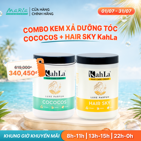Combo Kem xả KahLa dưỡng ẩm, làm mượt tóc - Hương nước hoa Cococos & Hair Sky 900g
