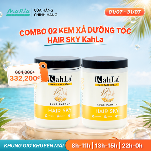 Combo 2 Kem xả KahLa dưỡng ẩm, làm mượt tóc - Hương nước hoa Hair Sky 900g