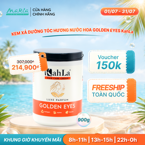 Kem xả KahLa dưỡng ẩm, suôn mượt - Kem xả dưỡng tóc hương nước hoa Golden Eyes 900g