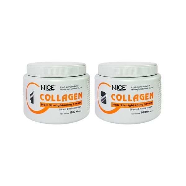 Combo Kem Dập Duỗi Collagen Nice 2000ML Duỗi Tóc Thẳng Và Mềm Mượt Tự Nhiên