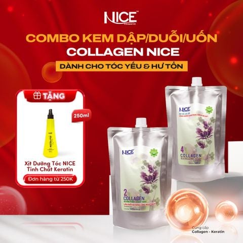 Bộ Sản Phẩm Kem Uốn/Duỗi Đa Năng NICE Giúp Hạn Chế Tóc Hư Tổn Khi Duỗi Dành Cho Salon Tóc