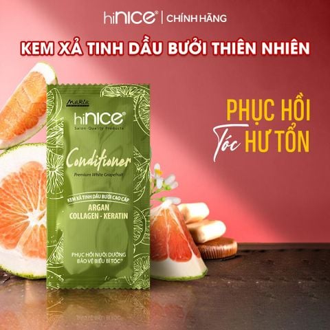Dây kem xả hiNICE dưỡng tóc mềm mượt - Kem xả Tinh dầu Bưởi thiên nhiên 6g
