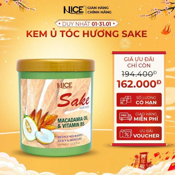 Kem Ủ Tóc NICE Hỗ Trợ Phục Hồi Tóc Khô Xơ & Chẻ Ngọn Với Nhiều Loại Mùi Hương