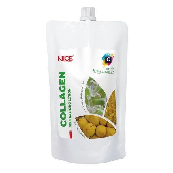 Bộ Sản Phẩm Kem Dập Duỗi, Dập Uốn Collagen NICE Giúp Định Hình Tóc Dễ Dàng Dành Cho Salon Tóc