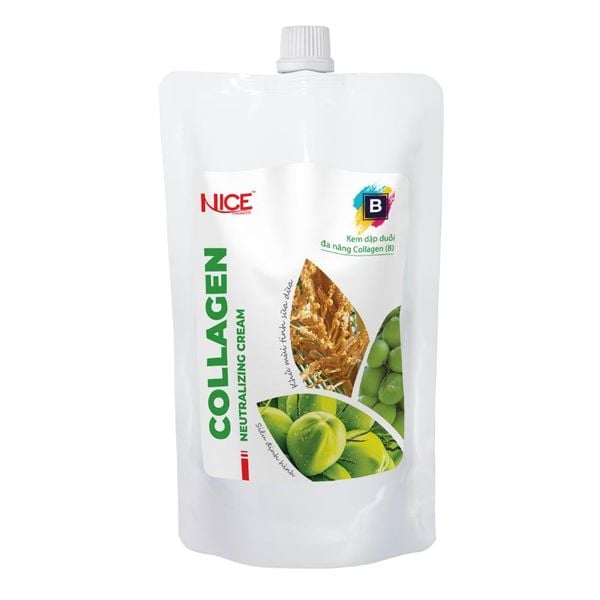 Bộ Sản Phẩm Kem Dập Duỗi, Dập Uốn Collagen NICE Giúp Định Hình Tóc Dễ Dàng Dành Cho Salon Tóc