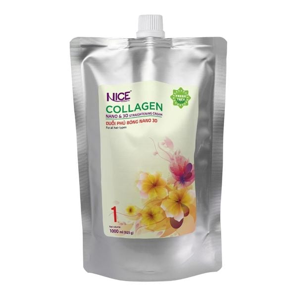 Bộ Sản Phẩm Kem Duỗi Phủ Bóng Nano 3D NICE Giúp Tóc Bóng Mượt Tự Nhiên Sau Duỗi Dành Cho Salon Tóc