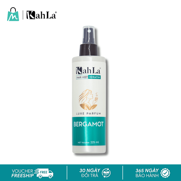 Xịt dưỡng tóc KahLa Keratin thơm tóc, dưỡng ẩm - Hương nước hoa Bergamot 225ml