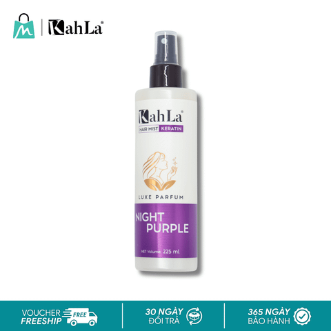 Xịt dưỡng tóc KahLa Keratin thơm tóc, dưỡng ẩm - Hương nước hoa Night Purple 225ml