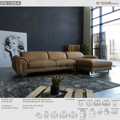  Sofa Ý đẳng cấp, tinh tế đến từng chi tiết - Mã: DG1064 