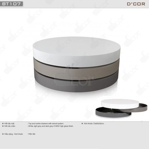  Bàn trà tròn thiết kế hiện đại - Mã: BT107 