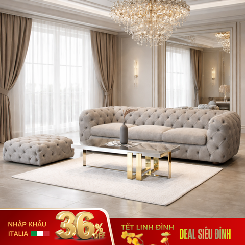  SOFA ITALIA LORD - DV1086: Tuyệt Tác Tân Cổ Điển, Khẳng Định Vị Thế Chủ Nhân 