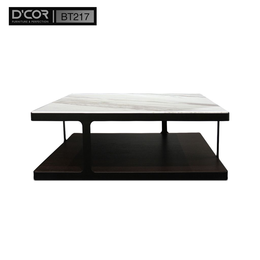 BT217 - Bàn mặt đá Marble, chân kim loại