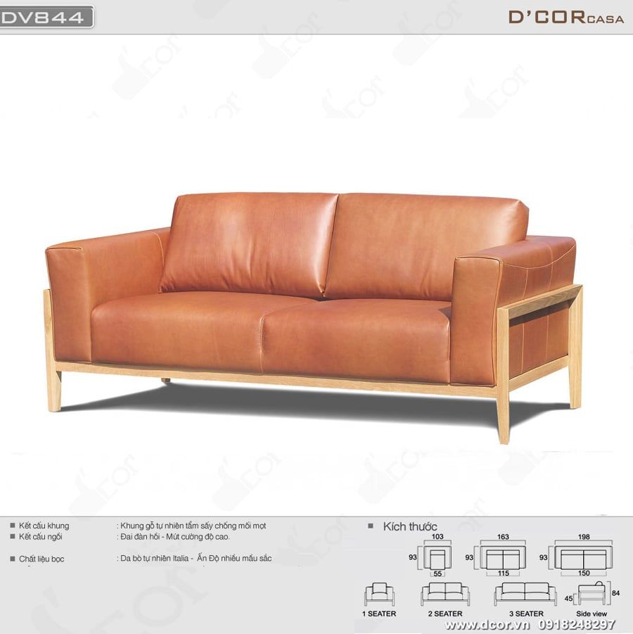 Phá cách với sofa da cao cấp - Mã: DV844