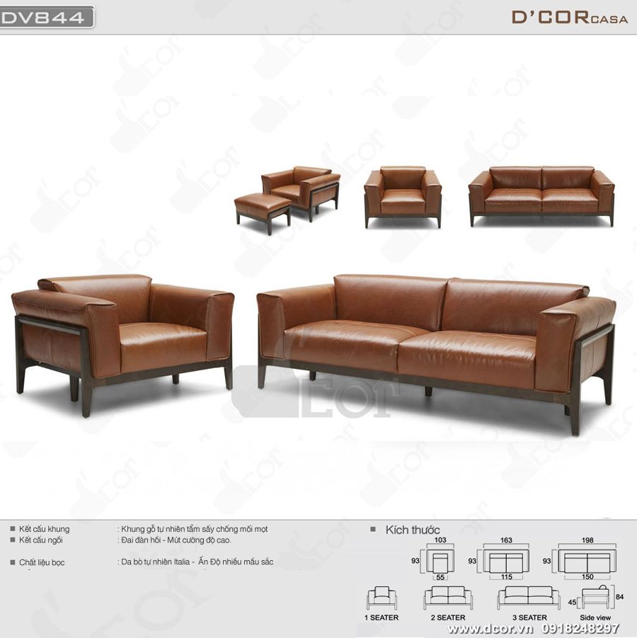 Phá cách với sofa da cao cấp - Mã: DV844