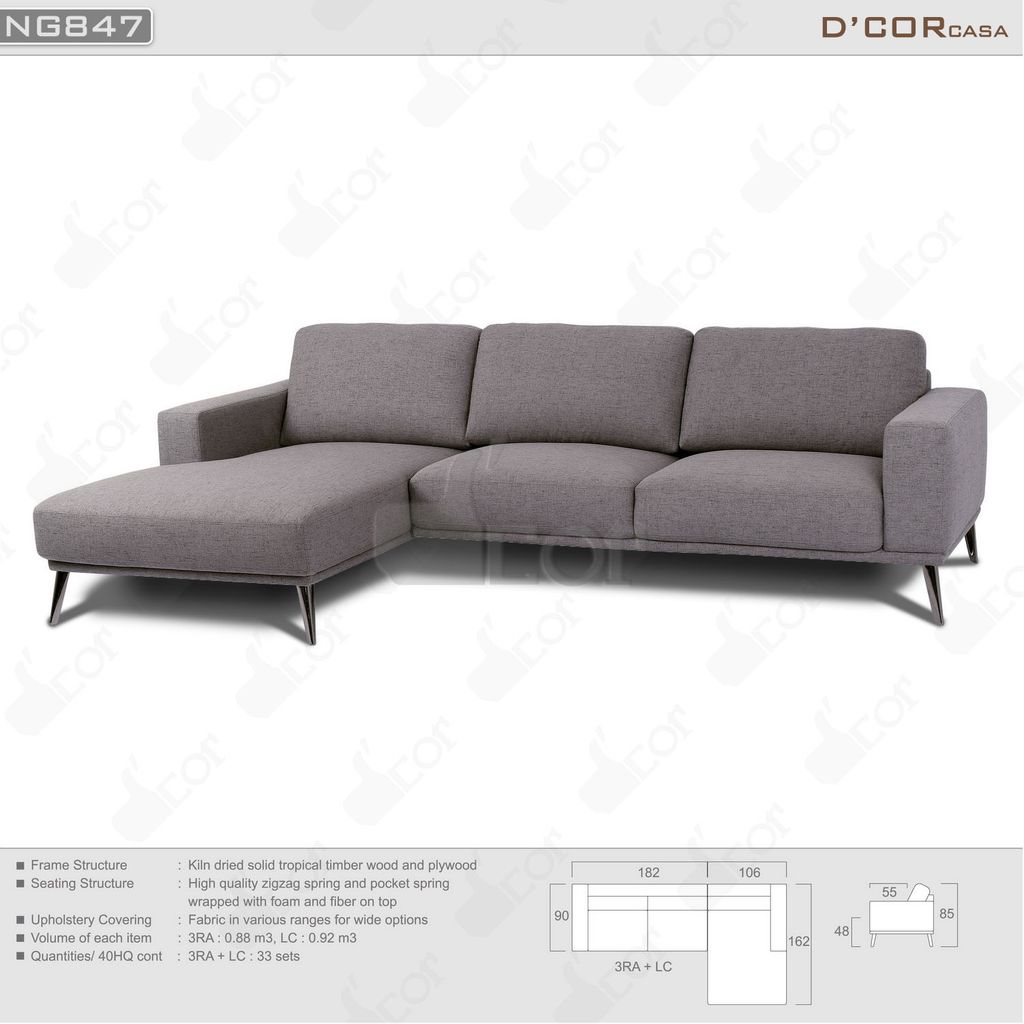 Thanh lịch với thiết kế sofa nỉ - Mã: NG847