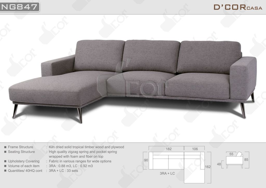 Thanh lịch với thiết kế sofa nỉ - Mã: NG847
