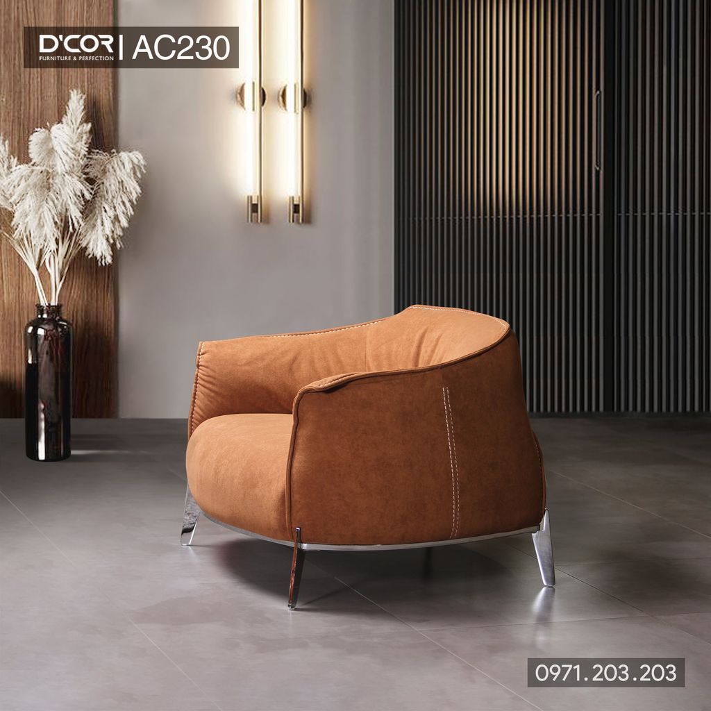 Trầm ấm với mẫu ghế sofa đơn hiện đại - Mã: AC230