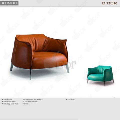  Trầm ấm với mẫu ghế sofa đơn hiện đại - Mã: AC230 