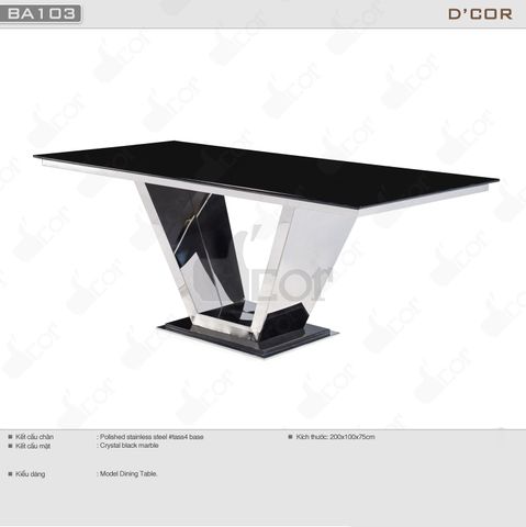  Bàn ăn sang trọng cho không gian bếp hiện đại - Mã: BA103 